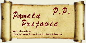 Pamela Prijović vizit kartica